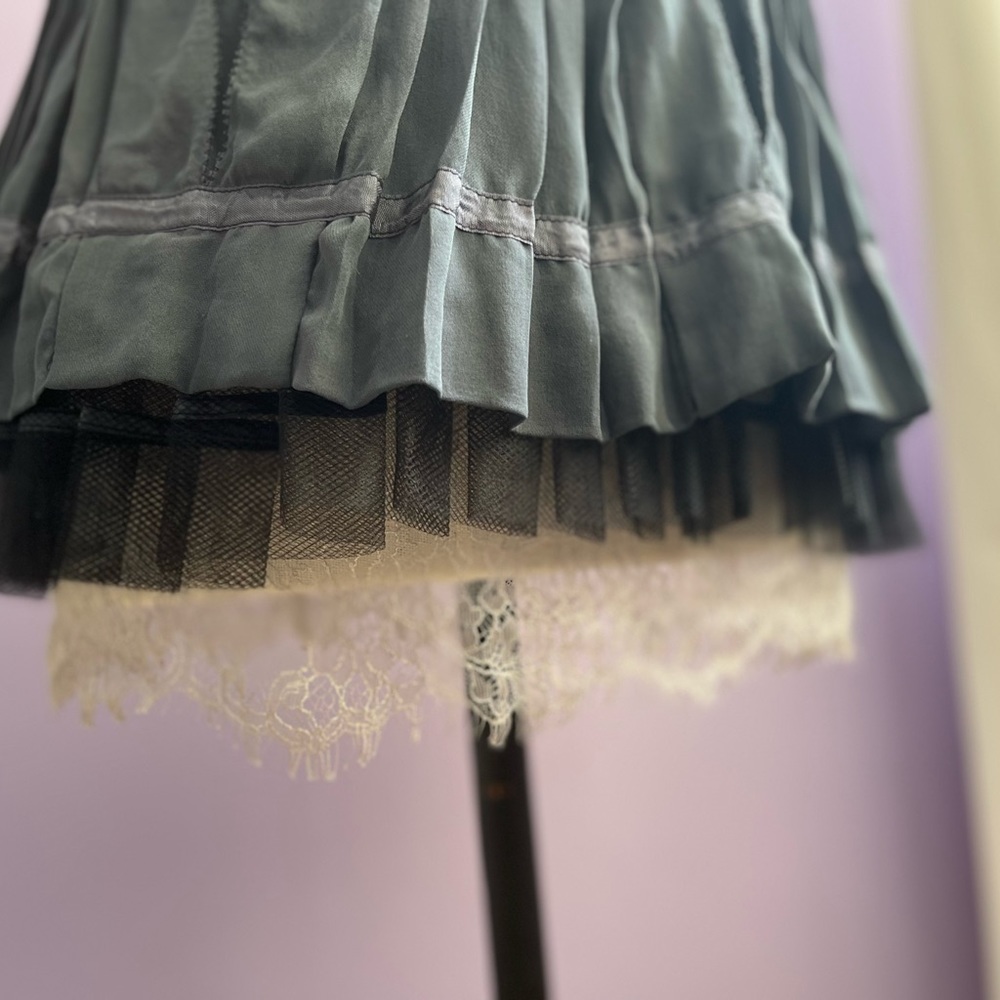 BCBGMAXAZRIA Runway corset pleated lace mini strapless dress - Picture 11 of 15